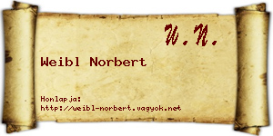 Weibl Norbert névjegykártya